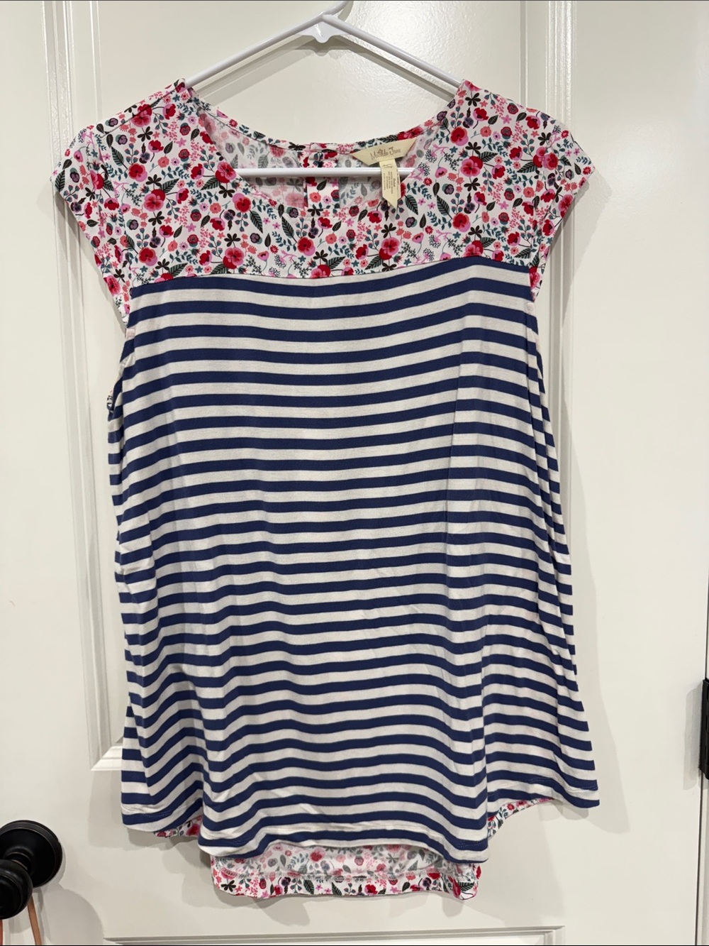 Matilda Jane Striped Top with Floral Top